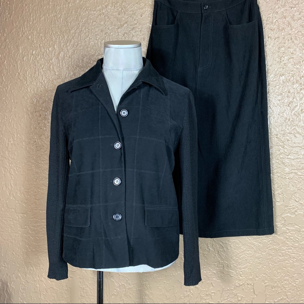TALBOTS velvet blazer/maxi skirt set